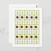 Bingo Card Markers Woodland Friends Fun Postkarte (Vorne/Hinten)