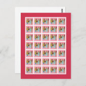 Bingo Card Markierungen Pink Hawaiian Luau Tropica Postkarte (Vorne/Hinten)