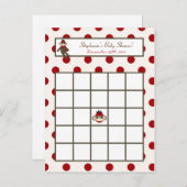 Bingo Card Red Sock Monkey Einladungspostkarte (Vorne/Hinten)
