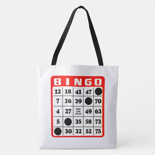 Bingo Card Schultertasche Tasche (Vorderseite)