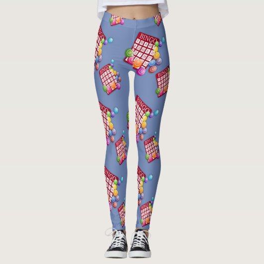 Bingo Cards Design Small Print Leggings (Vorderseite)