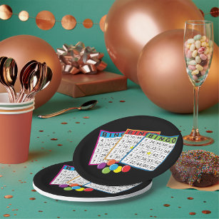 Bingo Cards Paper Plates Pappteller