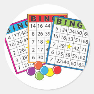 Bingo Cards Runder Aufkleber