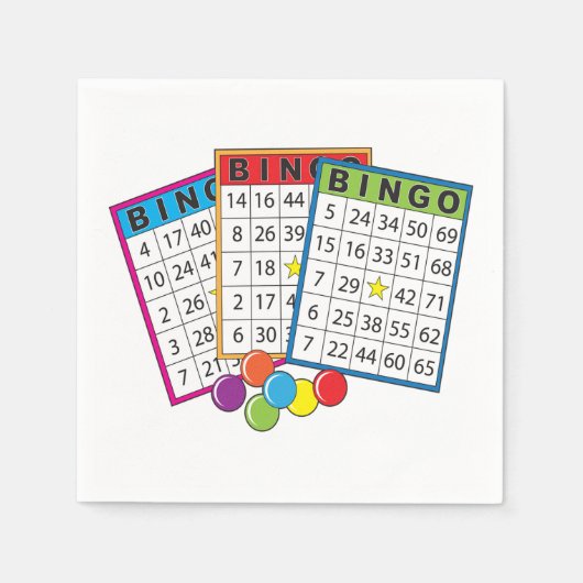 Bingo Cards Serviette (Vorderseite)