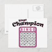 Bingo Champion Postkarte (Vorne/Hinten)
