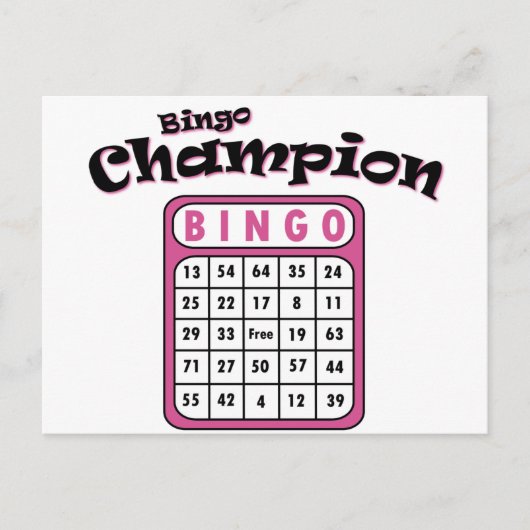 Bingo Champion Postkarte (Vorderseite)