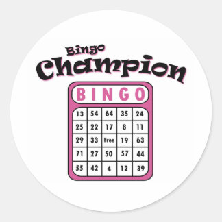 Bingo Champion Runder Aufkleber
