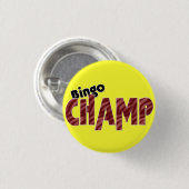 Bingo-Champions-Meistervegas-Art Pinback Knopf Button (Vorne & Hinten)