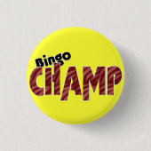 Bingo-Champions-Meistervegas-Art Pinback Knopf Button (Vorderseite)