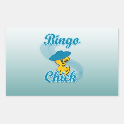 Bingo Chick #3 Rechteckiger Aufkleber (Vorderseite)