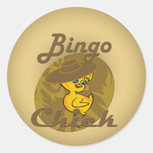 Bingo Chick #6 Runder Aufkleber