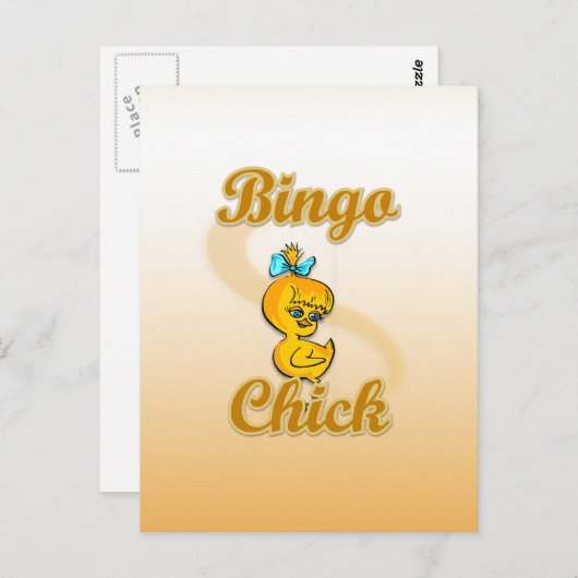 Bingo Chick Postkarte (Vorne/Hinten)