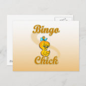 Bingo Chick Postkarte (Vorne/Hinten)