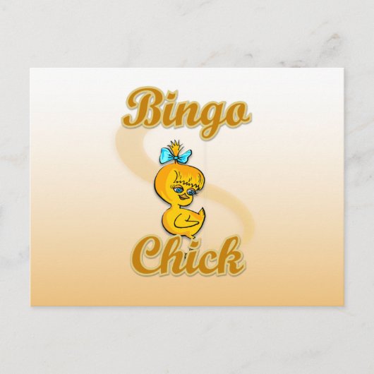 Bingo Chick Postkarte (Vorderseite)