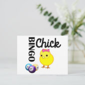 Bingo Chick Postkarte (Stehend Vorderseite)