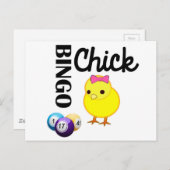 Bingo Chick Postkarte (Vorne/Hinten)