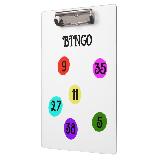 BINGO Clipboard Fun farbenfroh Klemmbrett (Links)