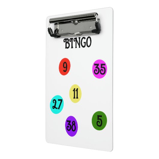 BINGO Clipboard Fun farbenfroh Mini Klemmbrett (Gewinkelt2)