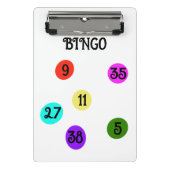 BINGO Clipboard Fun farbenfroh Mini Klemmbrett (Vorderseite)