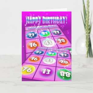 Bingo Crazy Geburtstagkarte Karte