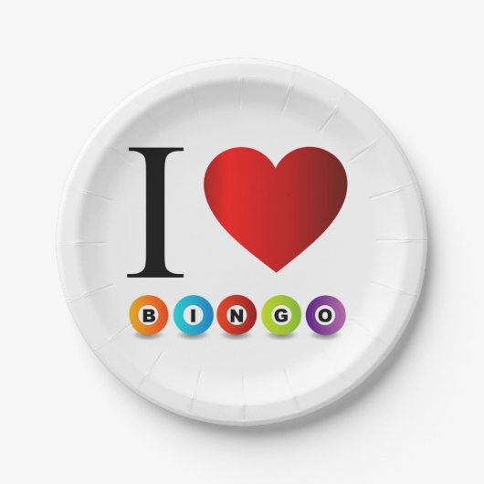 Bingo der Liebe I Pappteller (Vorderseite)