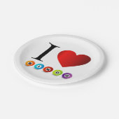 Bingo der Liebe I Pappteller (Schrägansicht)