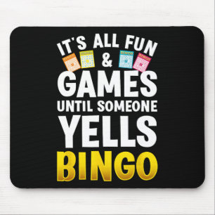Bingo Design Women Bingo Novelty Gamble Bi Mousepad