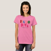 Bingo-Diva-Damen-lange Hülse T-Shirt (Vorne ganz)