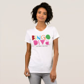 Bingo-Diva-Damen-lässige Schaufel T-Shirt (Vorne ganz)
