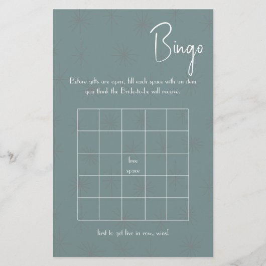 Bingo Dusche Spiel Flyer (Vorne)