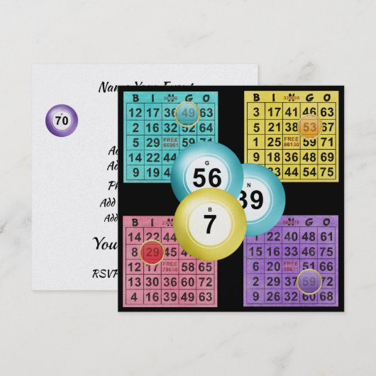 BINGO-Einladung Einladung (Vorne/Hinten)