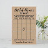 Bingo Englisch Spanisch rustikales Brautparty-Spie (Stehend Vorderseite)