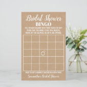 Bingo Englisch Spanisch rustikales Brautparty-Spie (Stehend Vorderseite)