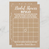 Bingo Englisch Spanisch rustikales Brautparty-Spie (Vorne/Hinten)