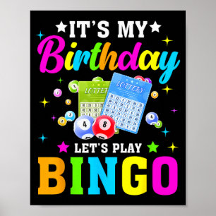 Bingo Es ist mein Geburtstag Lass uns Bingo spiele Poster