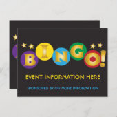 Bingo Event Colorful Postkarte (Vorne/Hinten)
