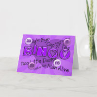 Bingo Fan Geburtstagskarte Kelly's Eye Number One