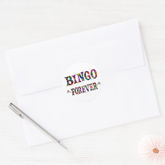 BINGO Forever Runder Aufkleber (Umschlag)