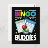 Bingo Friends Men Funny Bingo Player Postkarte (Vorne/Hinten)