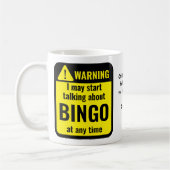Bingo Funny Personalized Warning Kaffeetasse (Links)