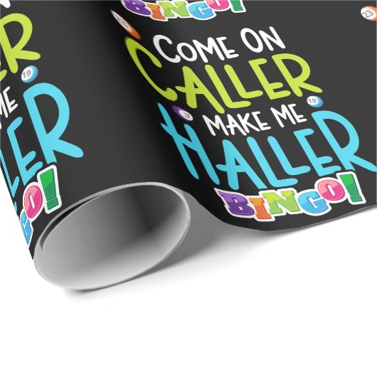 Bingo Funny Player macht mich Holler Geschenkpapier (Rolleneckpunkt)