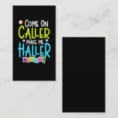 Bingo Funny Player macht mich Holler Visitenkarte (Vorne/Hinten)