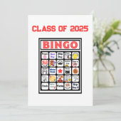 Bingo für die Abschlussklasse Einladung (Stehend Vorderseite)
