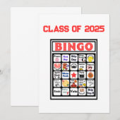 Bingo für die Abschlussklasse Einladung (Vorne/Hinten)