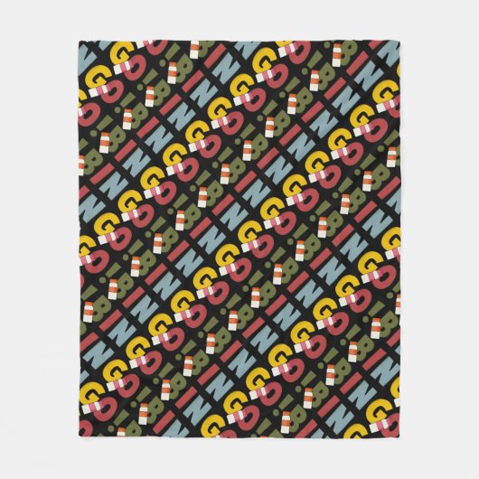 Bingo Gambling word art fleece Decke (Vorderseite)