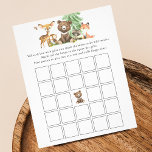 Bingo Game Animals Babydusche Flye Flyer<br><div class="desc">Bingo-Spiel zeigt die Darstellung von Waldtieren.</div>