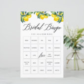 Bingo Game Card Lemon Brautparty Theme (Stehend Vorderseite)