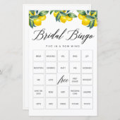 Bingo Game Card Lemon Brautparty Theme (Vorne/Hinten)