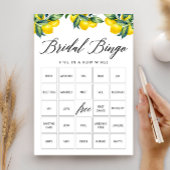 Bingo Game Card Lemon Brautparty Theme Einladung