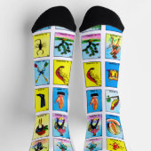 Bingo Game Cards, Spanish Crew Socks Socken (Oben)